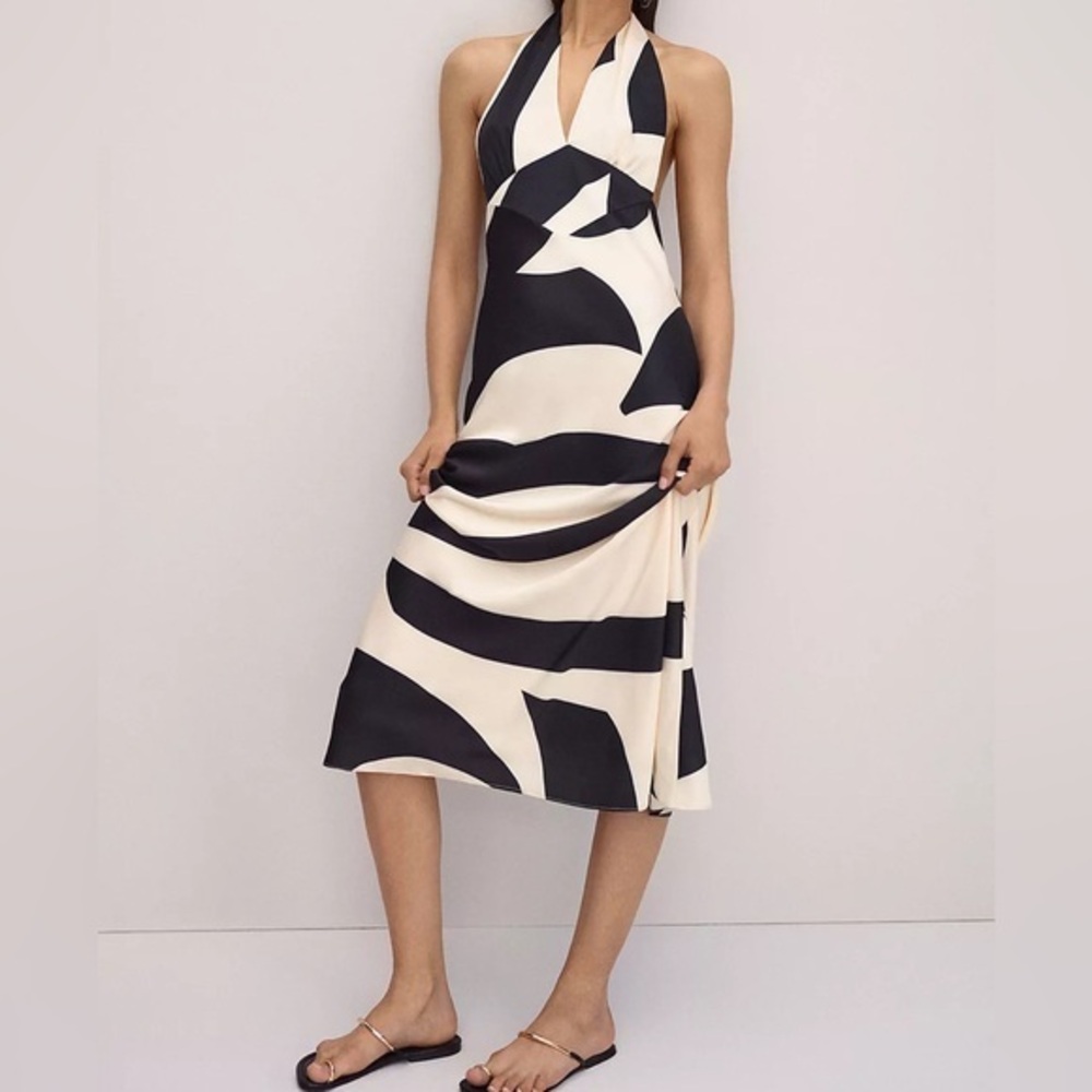 Bardot Citron Halter Midi Dress